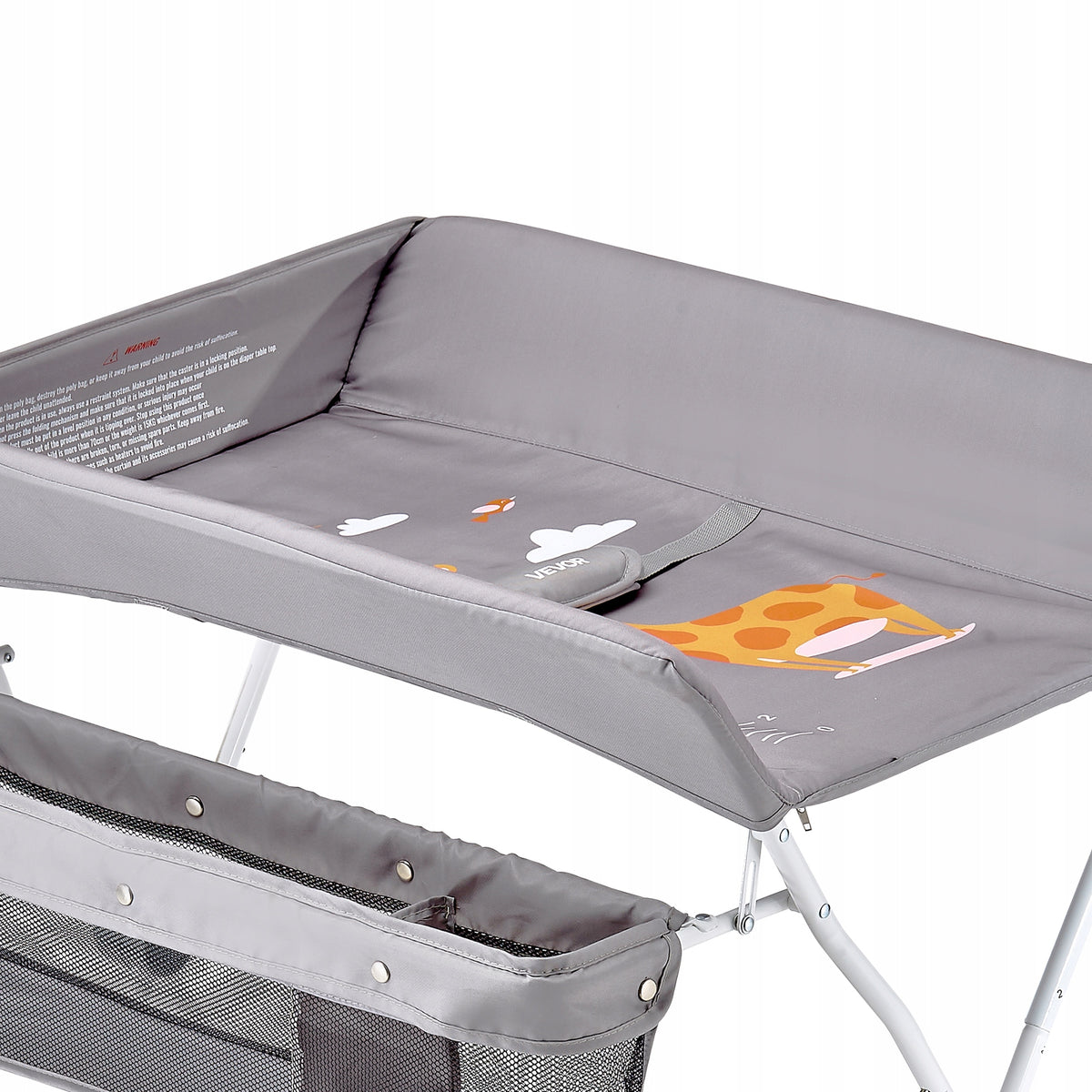 VEVOR FOLDABLE CHANGING TABLE WITH HEIGHT ADJUSTMENT AND 2 DRAWERS, STURDY