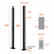 STURDY VEVOR STAIR HANDRAIL POST STAINLESS STEEL 106.7X2.5X5 CM