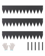 VEVOR METAL FLEXIBLE LAWN EDGING 1016X203X1.5MM 3 PIECES BLACK