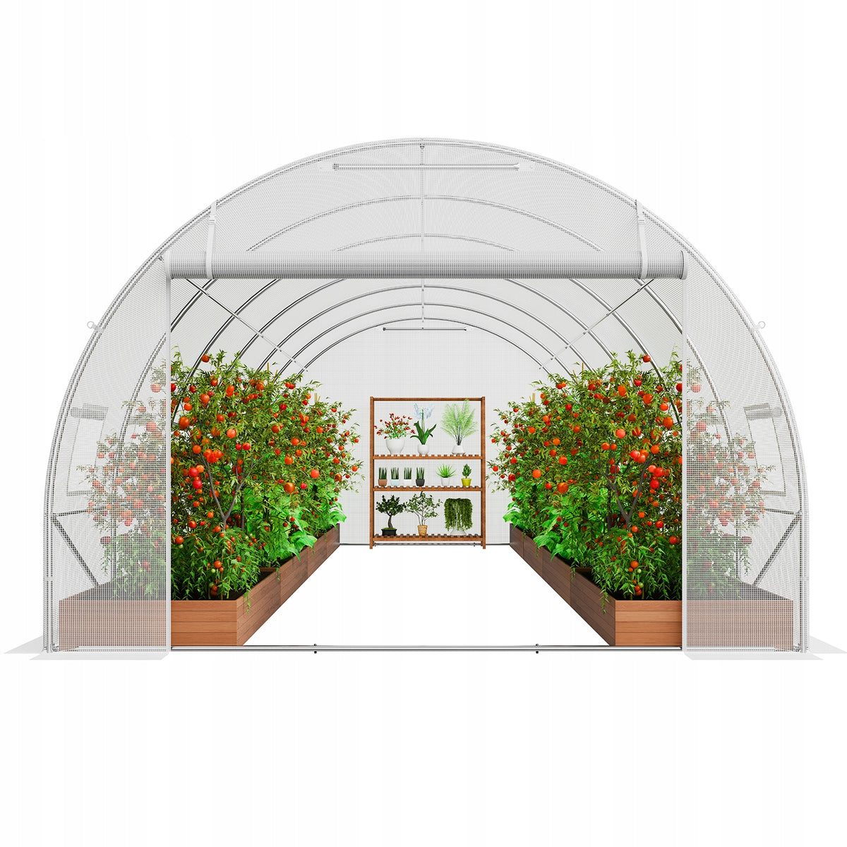 VEVOR TUNNEL GREENHOUSE 6.8X2.8X2M SOLID GALVANIZED FRAME LARGE SPACE