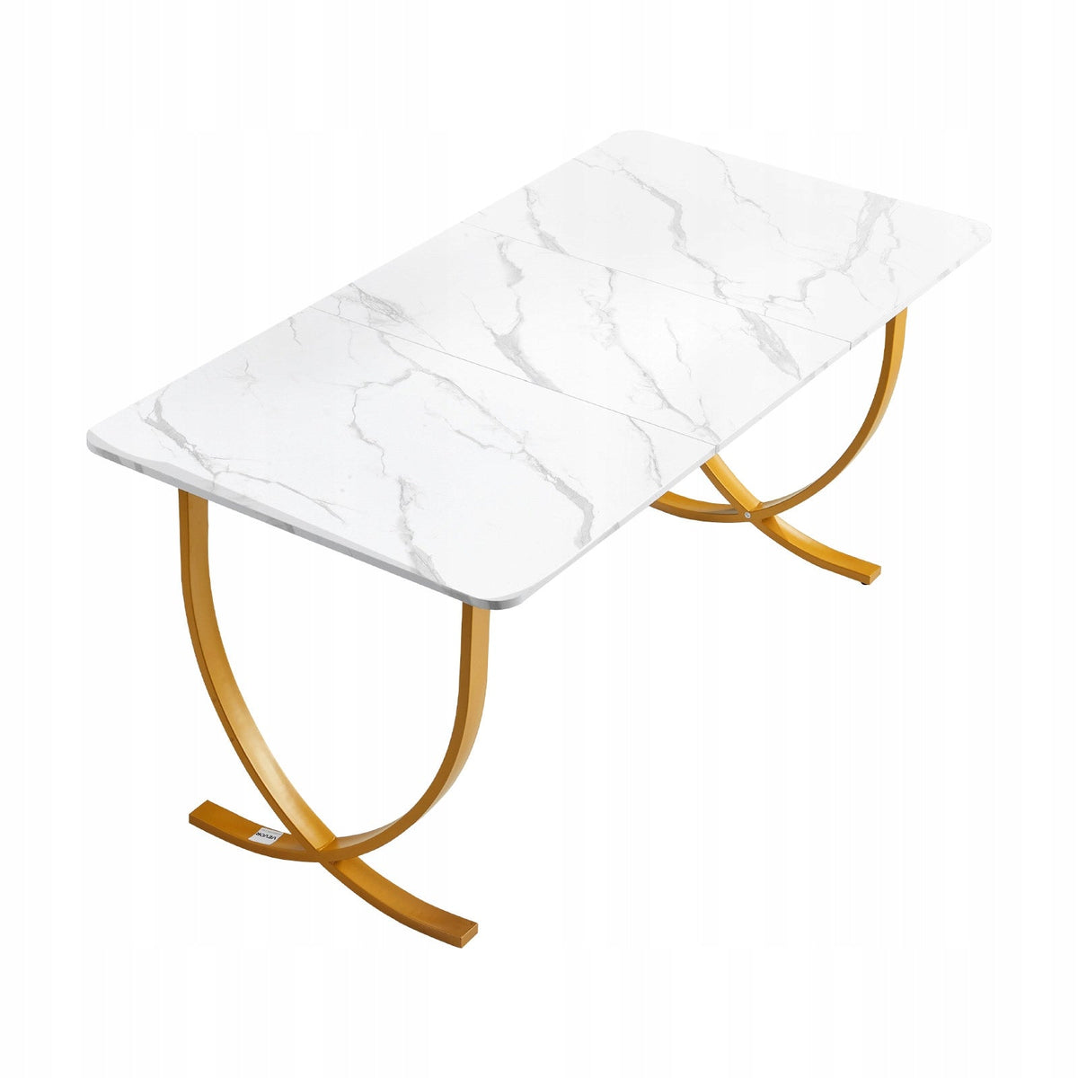 VEVOR COMPUTER DESK 160X80 CM MODERN WHITE AND GOLD WORK TABLE