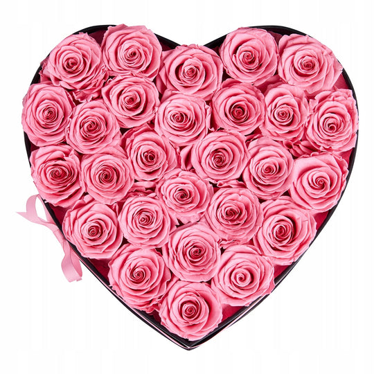 VEVOR PREMIUM 27 PIECES ETERNAL ROSES IN HEART BOX PRESERVED BOUQUET