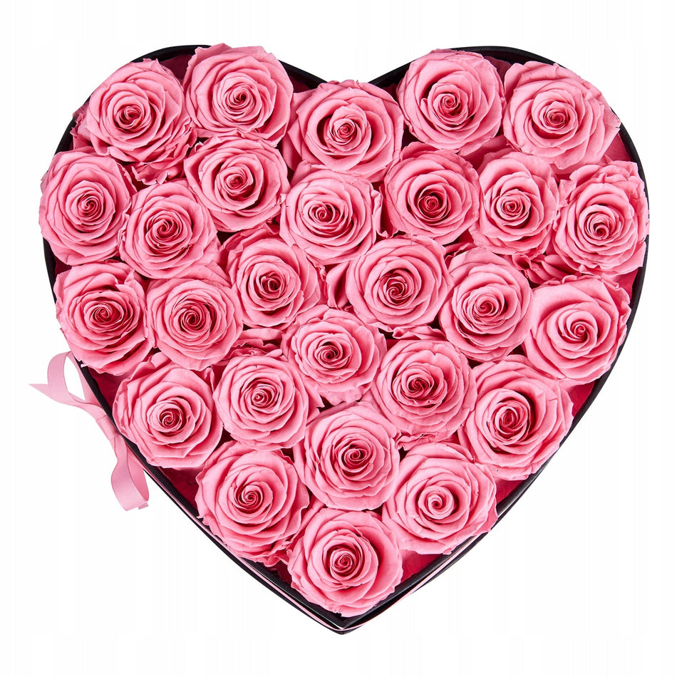 VEVOR PREMIUM 27 PIECES ETERNAL ROSES IN HEART BOX PRESERVED BOUQUET