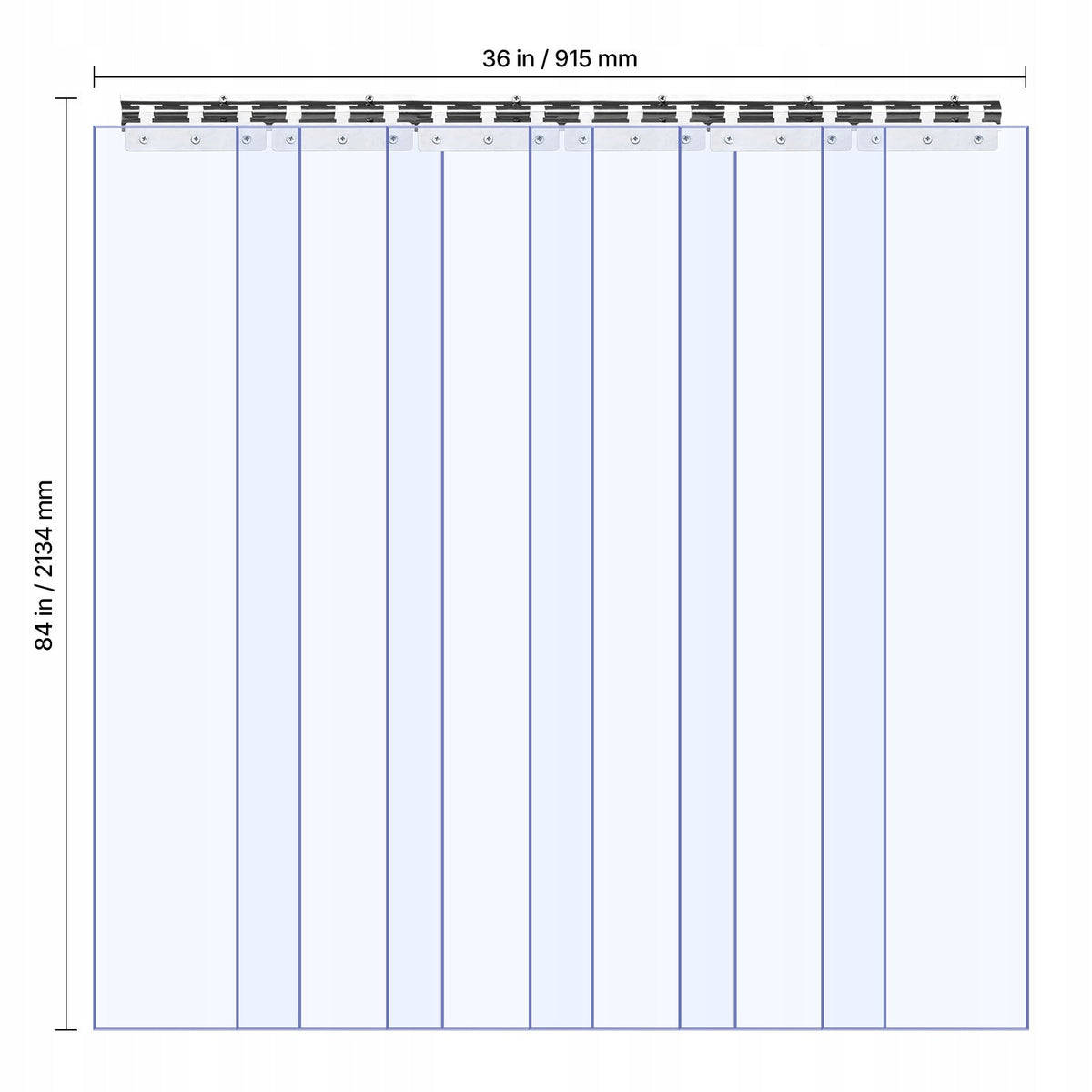 VEVOR PROFESSIONAL PVC STRIP CURTAIN 915X2134 MM THICKNESS 2 MM