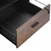VEVOR WOODEN MOBILE OFFICE FILING CABINET WITH OPEN SHELVES
