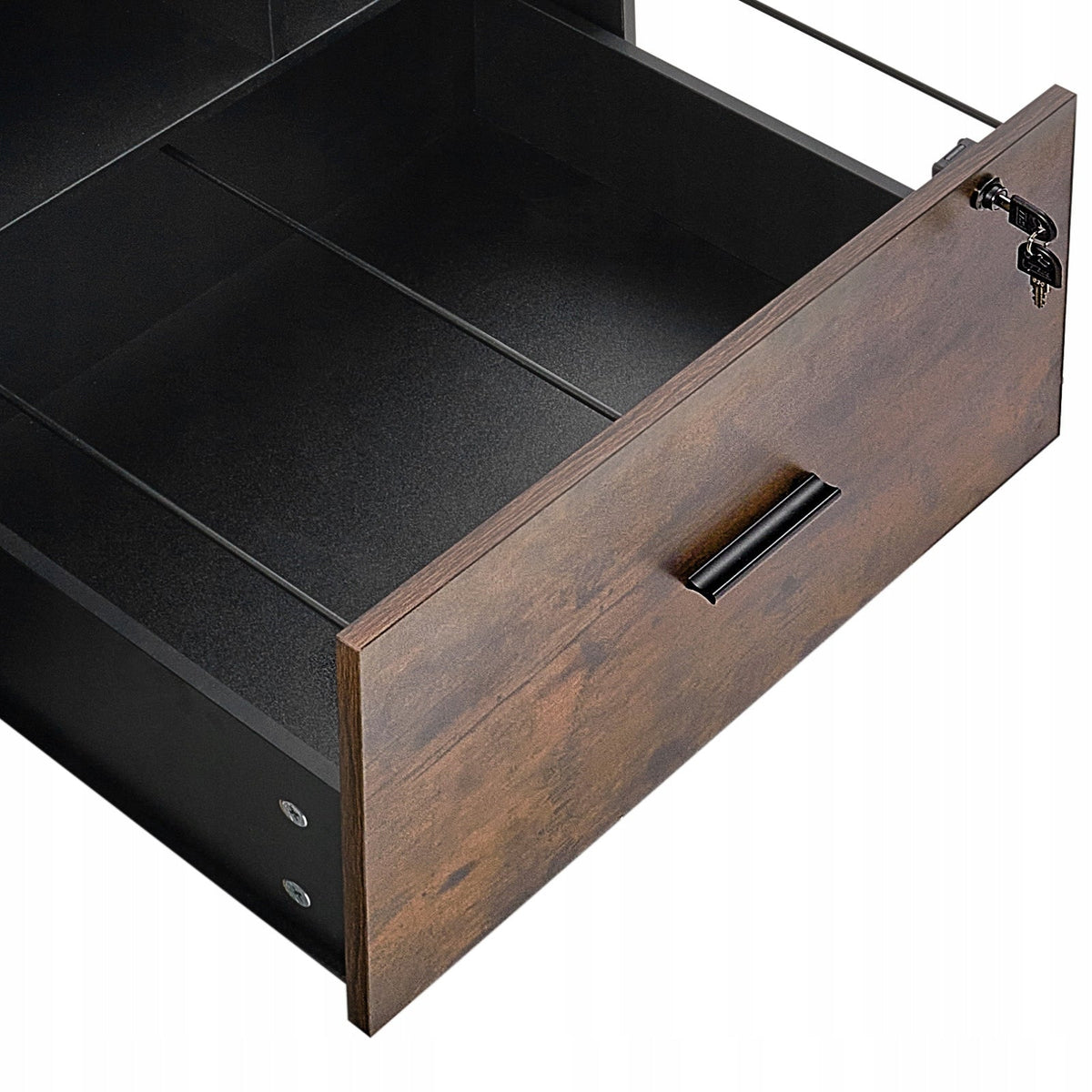 VEVOR WOODEN MOBILE OFFICE FILING CABINET WITH OPEN SHELVES