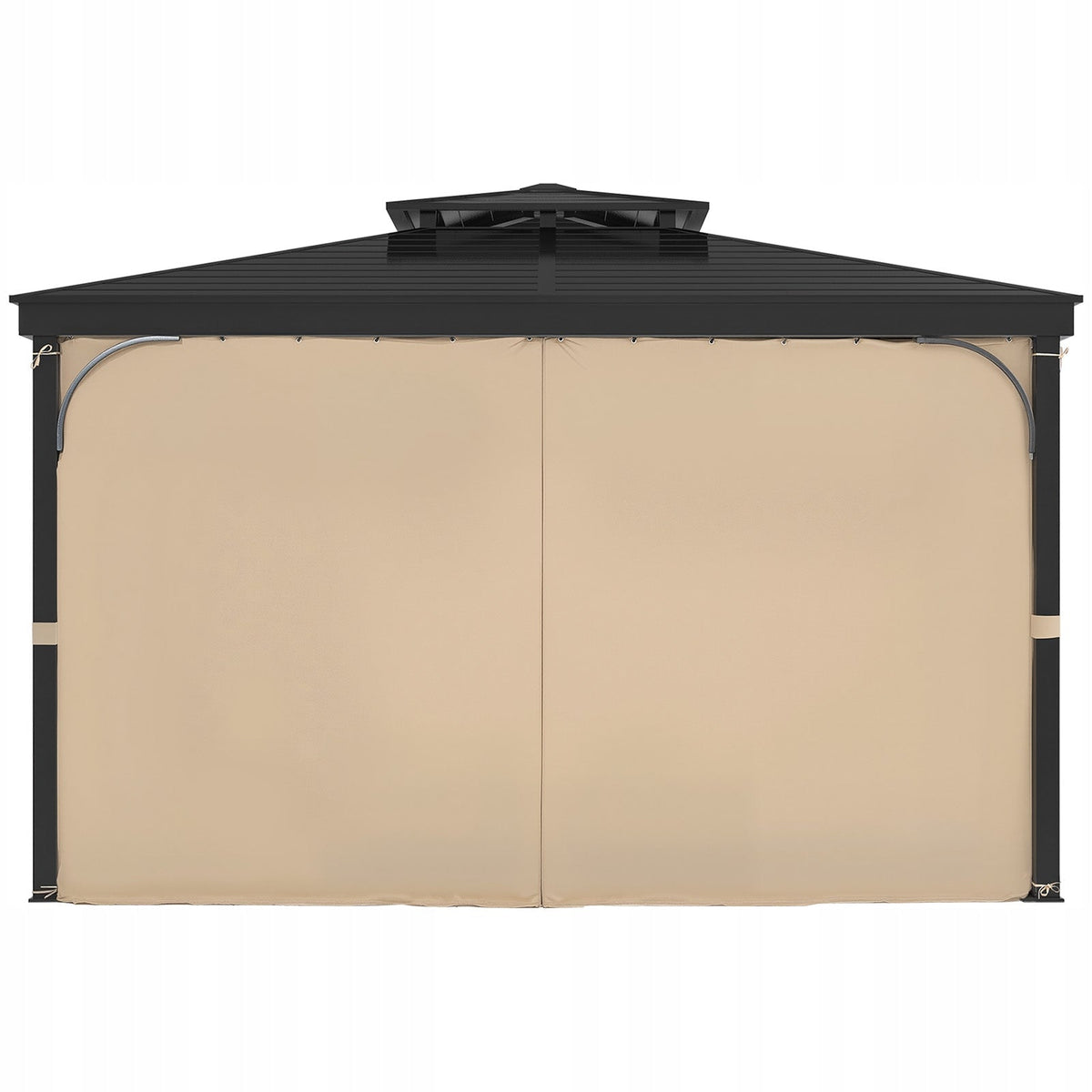 VEVOR PREMIUM GAZEBO CURTAIN 2840X2840X2040 MM 4-PANEL SIDE KHAKI
