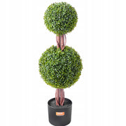 VEVOR ARTIFICIAL BOXWOOD TOPIARY 122CM 2-PIECE PREMIUM SET INDOOR DECORATION