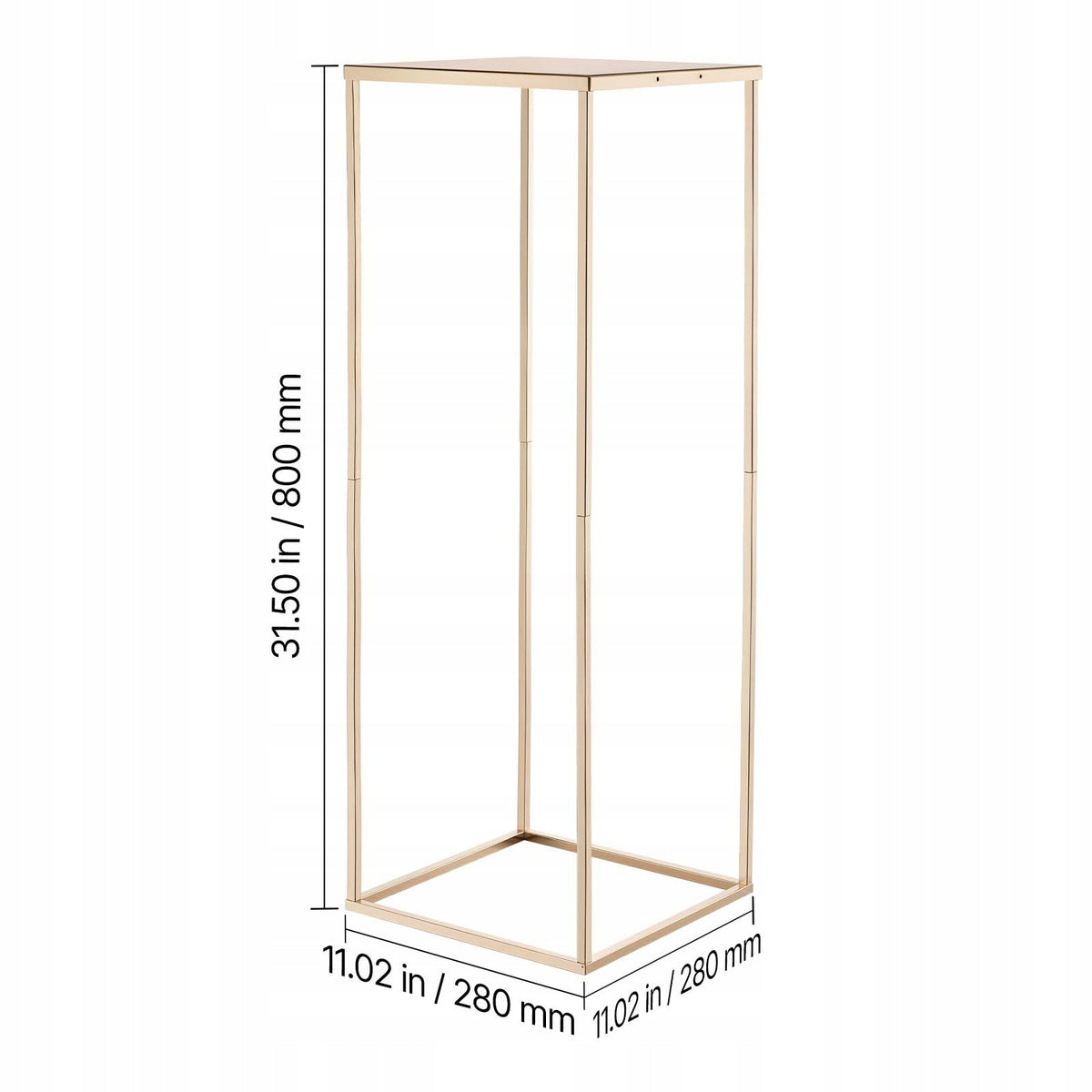 VEVOR Wedding Flower Stand 10-Piece Set 280x280x800mm Sturdy Gold