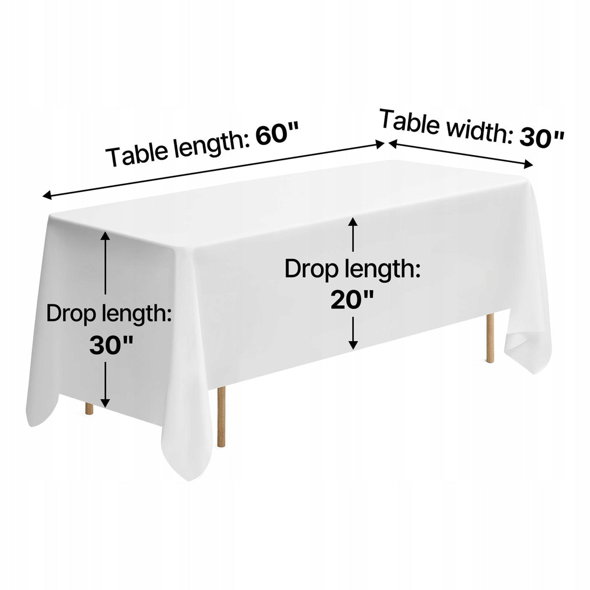 VEVOR 6-PACK TABLECLOTHS 1778X3048 MM POLYESTER REUSABLE PREMIUM TABLECLOTHS
