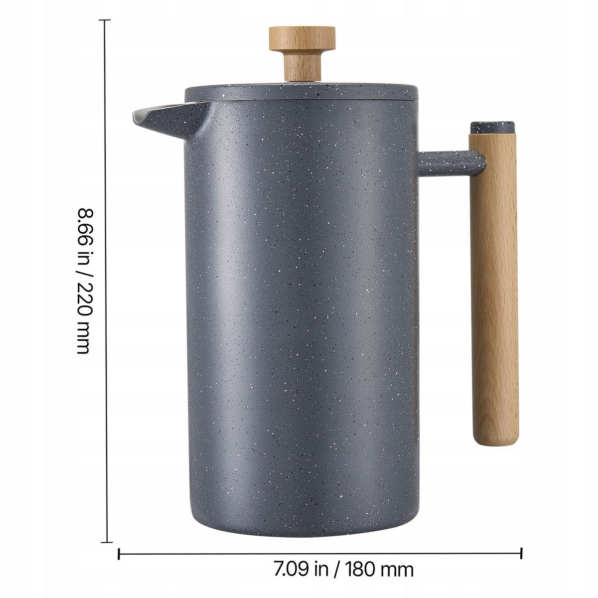 VEVOR FRENCH PRESS 1L STAINLESS STEEL COFFEE TEA MAKER STRONG PRECISE