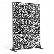 VEVOR 3-PIECE METAL FIREPLACE SCREEN 120X50.8X183 CM BLACK STURDY SCREEN