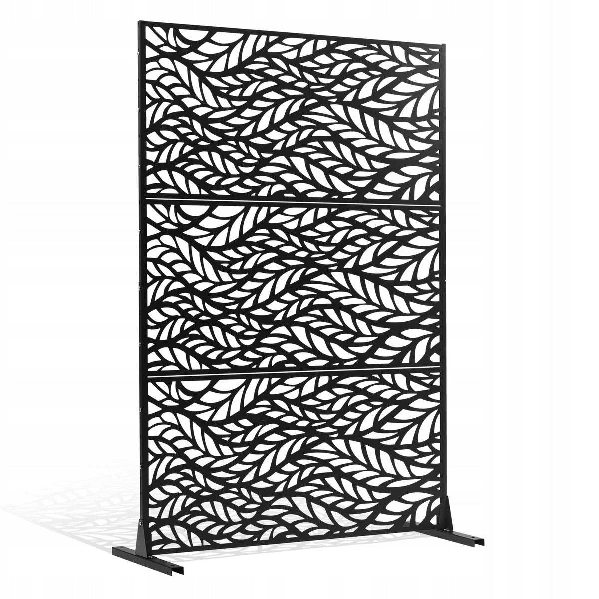 VEVOR 3-PIECE METAL FIREPLACE SCREEN 120X50.8X183 CM BLACK STURDY SCREEN
