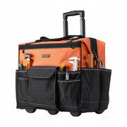VEVOR TOOL BAG WITH WHEELS 27 POCKETS 50 KG LOAD CAPACITY ROBUST