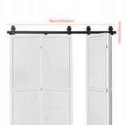 VEVOR 76 Professional Barn Door Hardware Kit Black 150KG