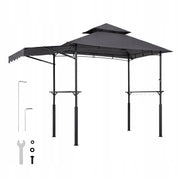 VEVOR BBQ GARDEN GAZEBO 2430X1500X2500 MM TWO-TIER BBQ SHELTER