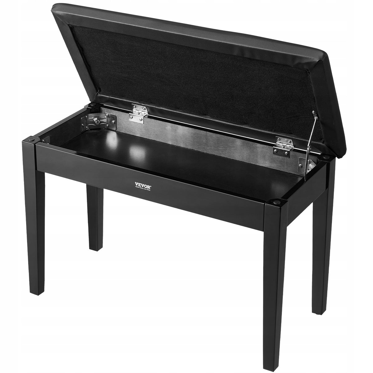 VEVOR ADJUSTABLE PIANO STOOL DUET BENCH WITH STORAGE