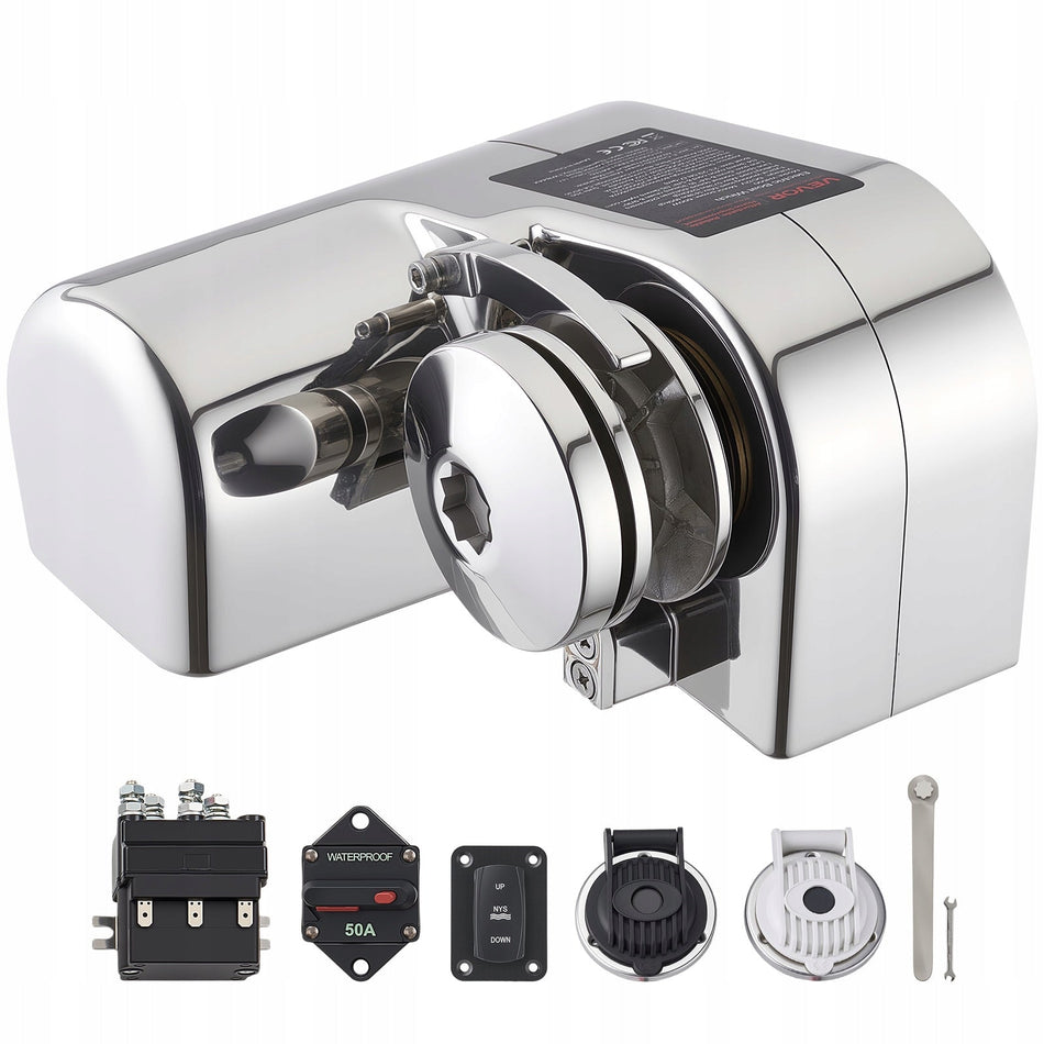 VEVOR 12V 600W ELECTRIC FISHING WINCH 316 STAINLESS STEEL