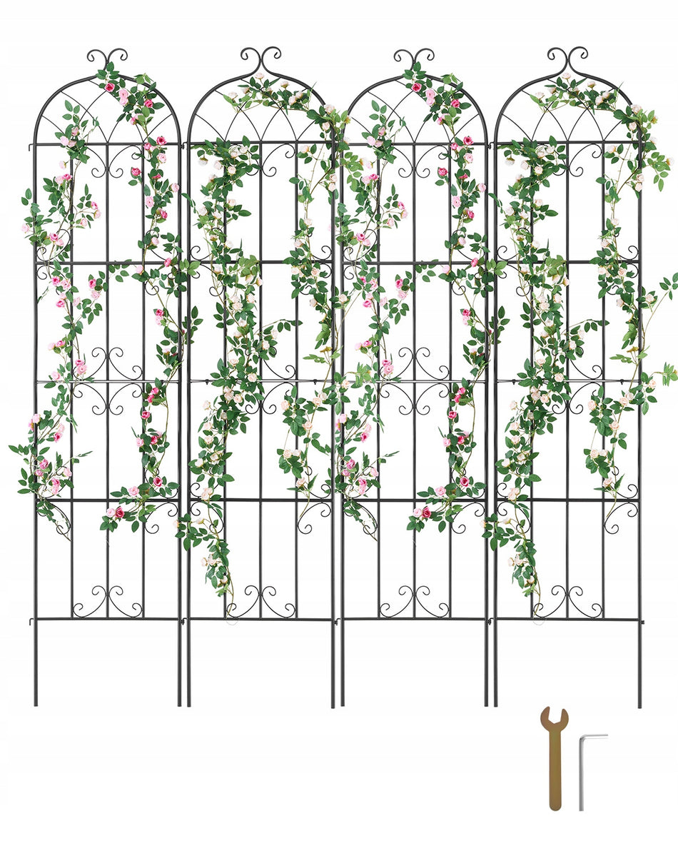 VEVOR CLIMBING PLANT SUPPORT 4 METAL TRELLISES 51X220 CM STURDY