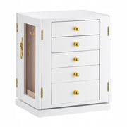 VEVOR JEWELRY BOX ROTATING 360 5 DRAWERS WHITE PREMIUM