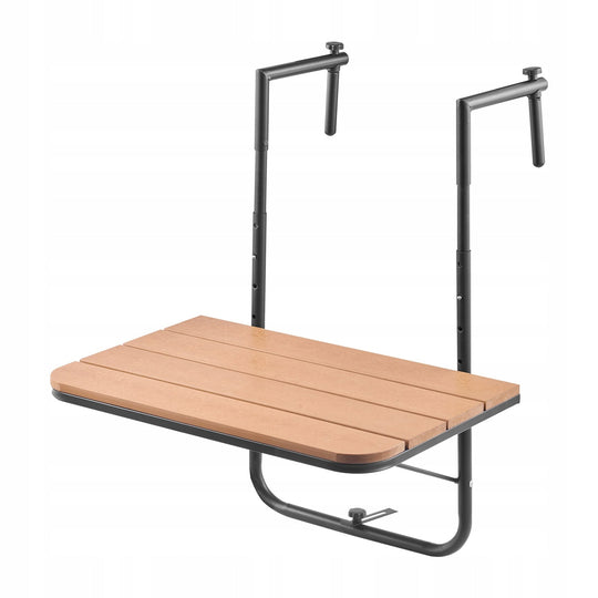 VEVOR FOLDING HANGING BALCONY TABLE 595X400MM ADJUSTABLE STRONG