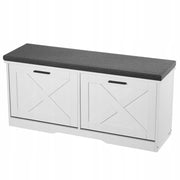 VEVOR SHOE RACK BENCH 1000X305X475 MM STRONG ENTRANCE BENCH WITH POUFFE