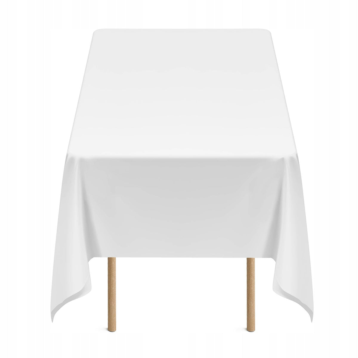 VEVOR 10-PACK POLYESTER TABLECLOTHS 1524X2591 MM WHITE REUSABLE