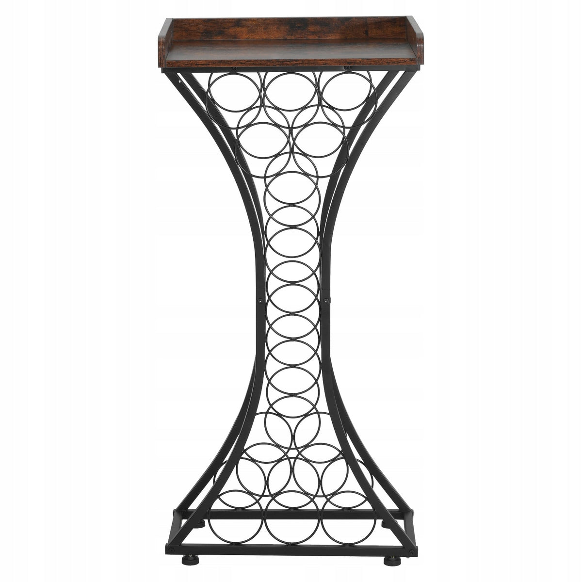 VEVOR WINE RACK FOR 15 BOTTLES FREESTANDING SOLID METAL WOOD