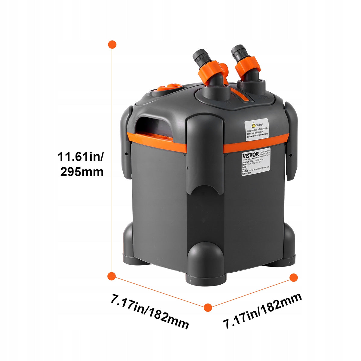 VEVOR AQUARIUM FILTER 172 GPH 30 GALLONS POWERFUL QUIET WITH UV LAMP TIMER
