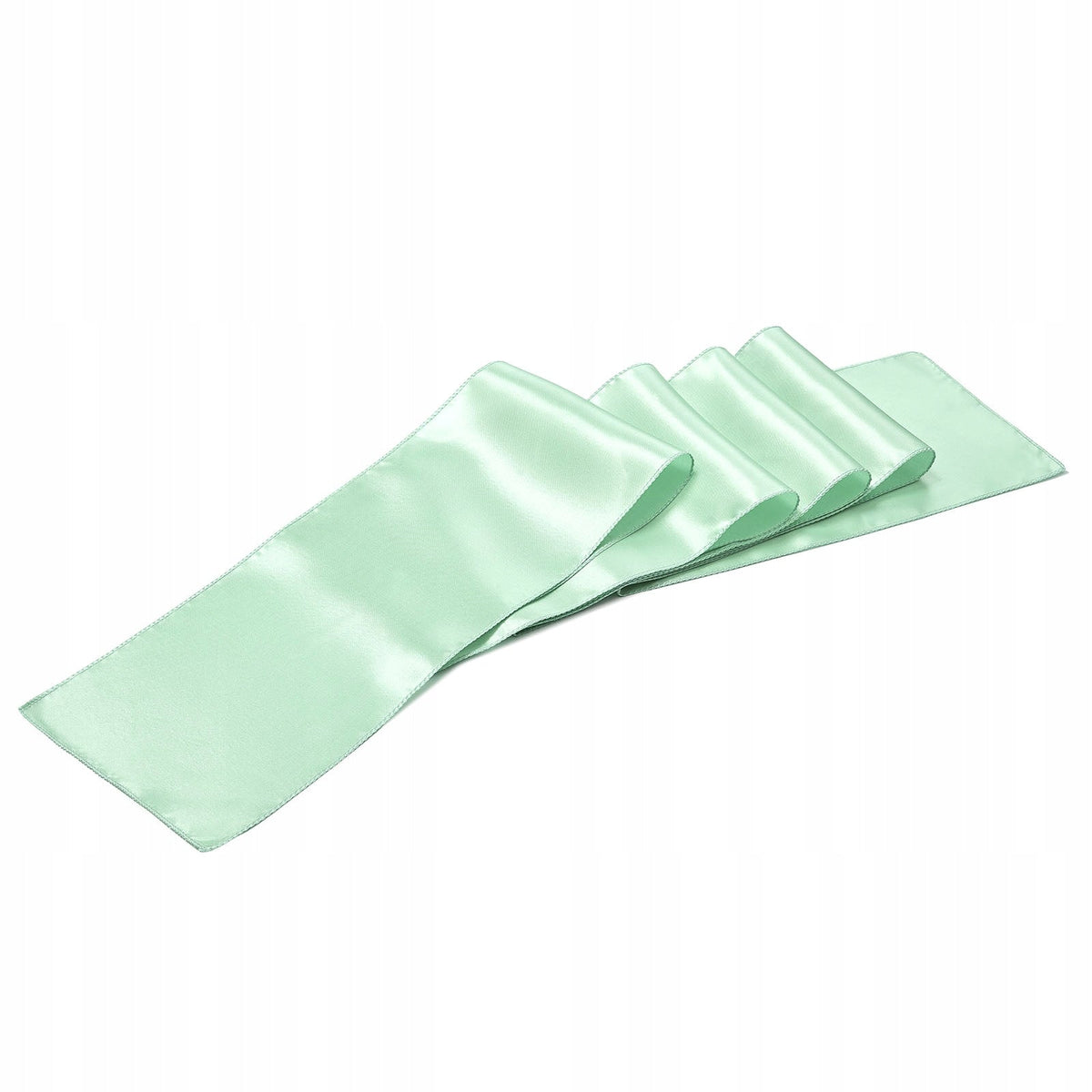 VEVOR SATIN CHAIR SASHES WITH BOWS 275X17CM 100PCS LIGHT GREEN