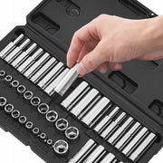 VEVOR 46-PIECE SOCKET WRENCH SET 1/4 INCH DRIVE SAE & DURABLE