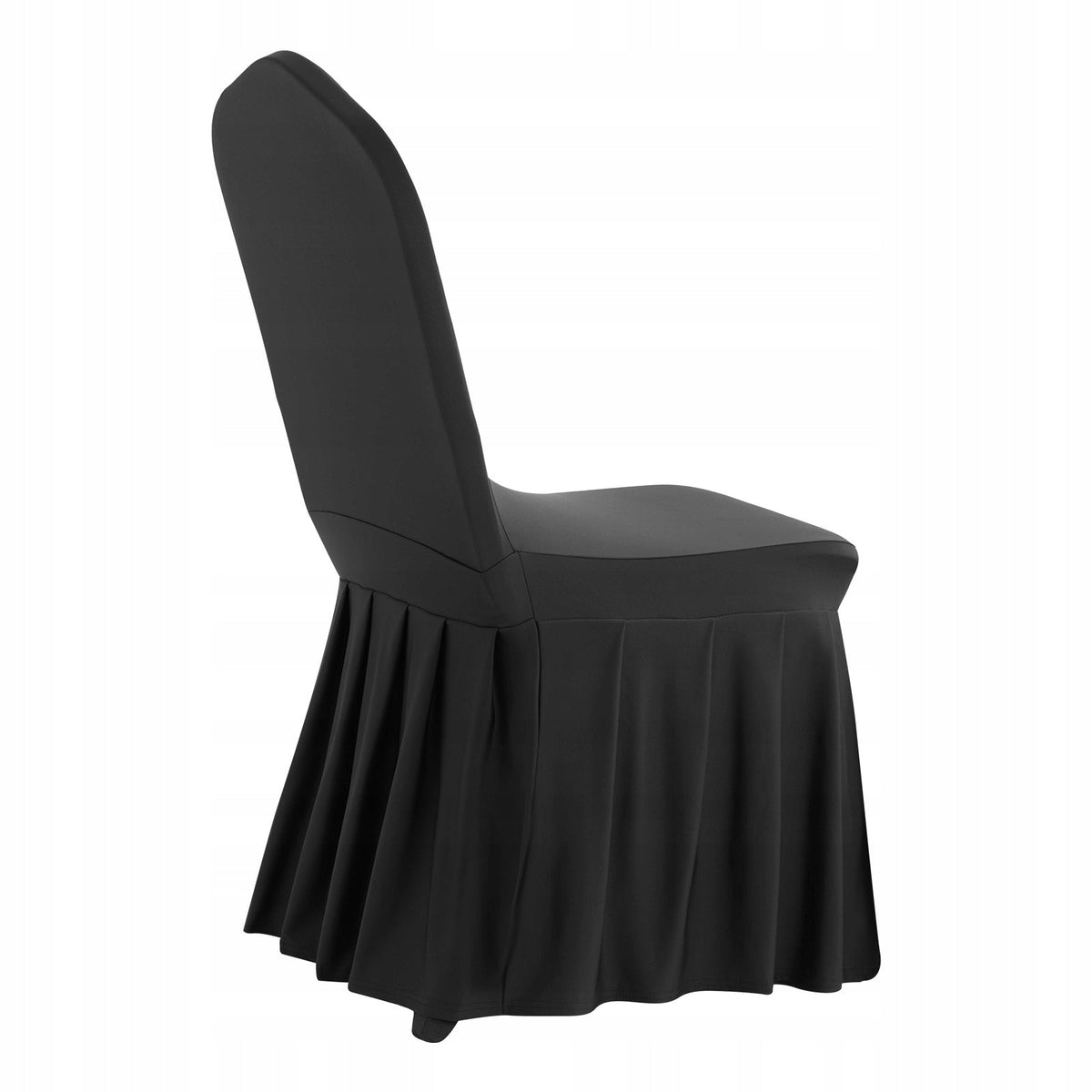 VEVOR 30 CHAIR COVERS BLACK ELASTIC WASHABLE FLAT FRONT