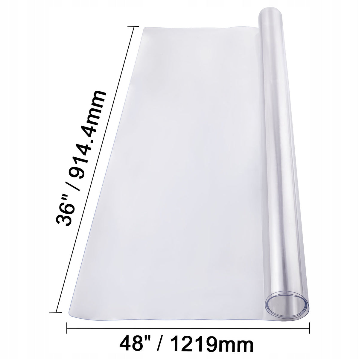 VEVOR PLASTIC TABLECLOTH 36X48 INCHES CLEAR 1.5MM HEAVY DUTY PROTECTOR