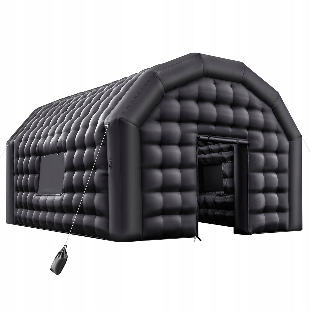 VEVOR 5X4X3.8M INFLATABLE PARTY TENT, BLACK, STURDY AND SPACIOUS