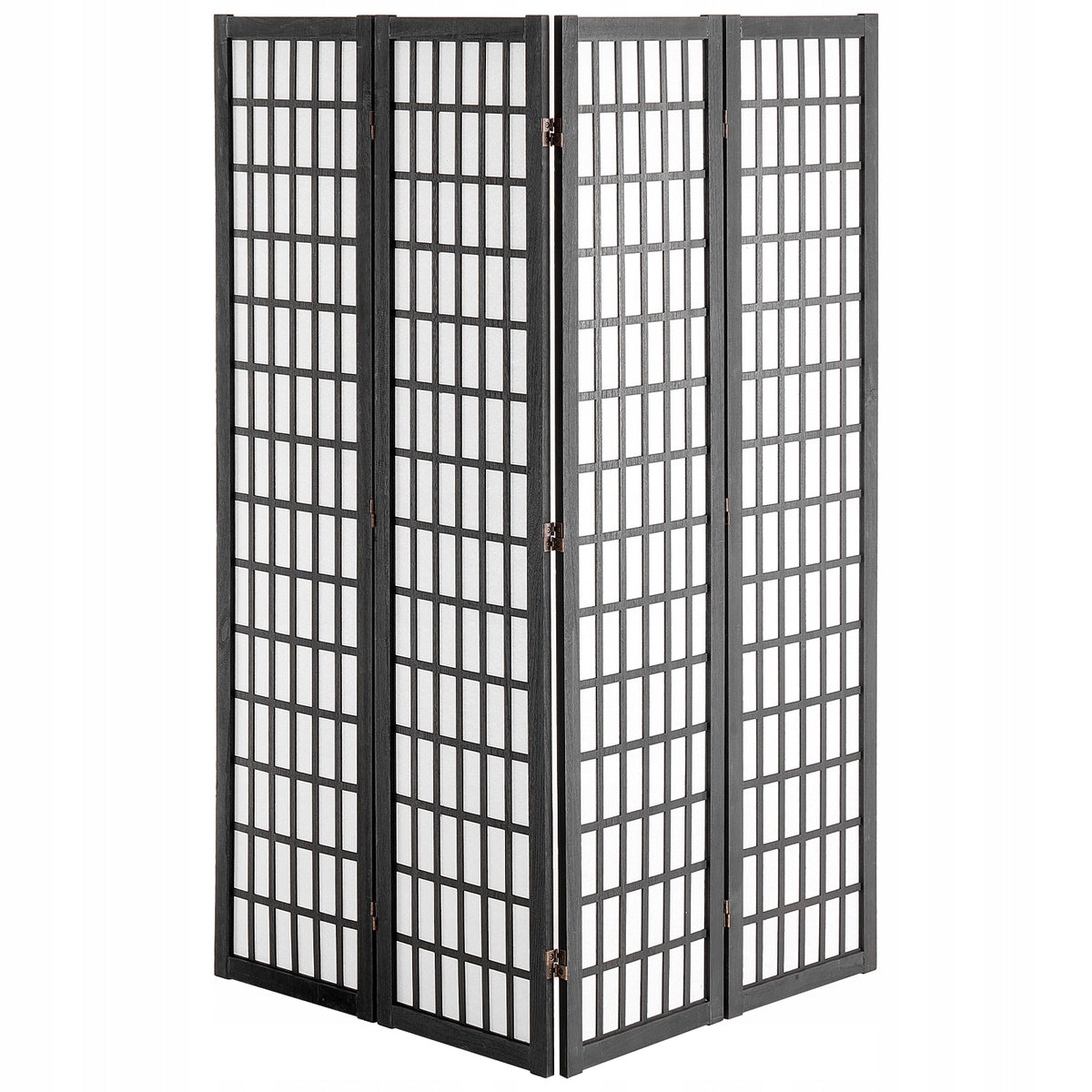 VEVOR 4-PANEL JAPANESE FOLDING WOODEN ROOM DIVIDER BLACK