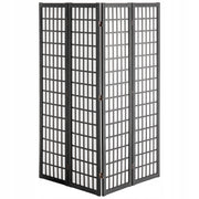 VEVOR 4-PANEL JAPANESE FOLDING WOODEN ROOM DIVIDER BLACK