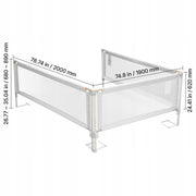 VEVOR 3-PIECE BED RAIL STRONG ADJUSTABLE WITH IRON PIPE GRAY