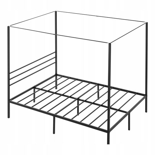 VEVOR QUEEN SIZE CANOPY BED FRAME METAL BLACK 800KG