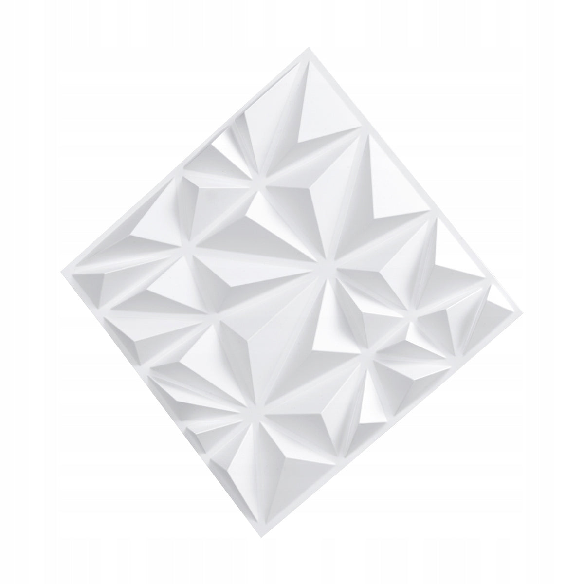 SET OF 33 VEVOR 3D WALL PANELS 30X30 CM PVC DIAMOND MATTE WHITE