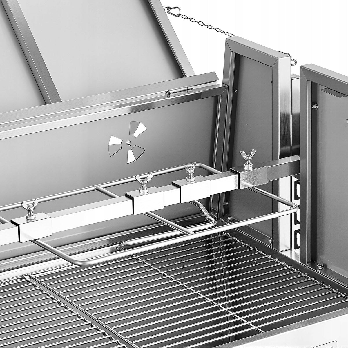 PROFESSIONAL VEVOR ROTISSERIE GRILL 38W 60KG STAINLESS STEEL 46 INCHES CARTS