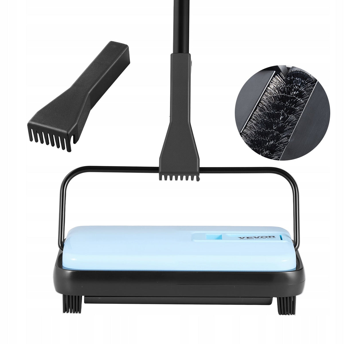 VEVOR MANUAL CARPET SWEEPER WITH 300ML CONTAINER 180 ROTATING
