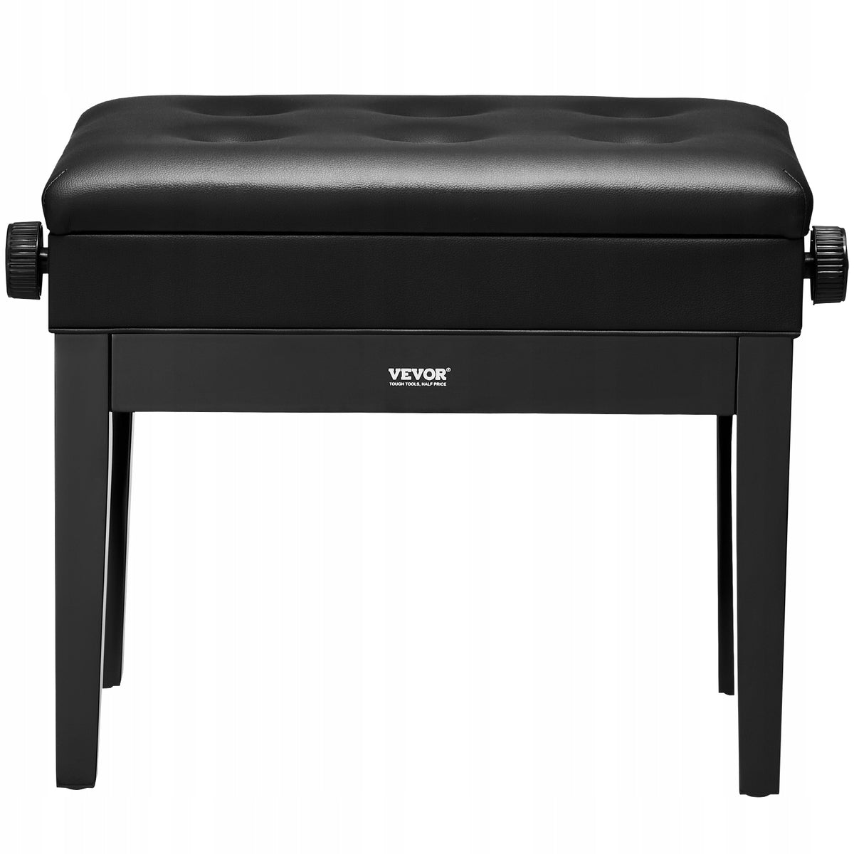 VEVOR ADJUSTABLE PIANO BENCH WITH STORAGE AND CUSHION 56X34X49 CM