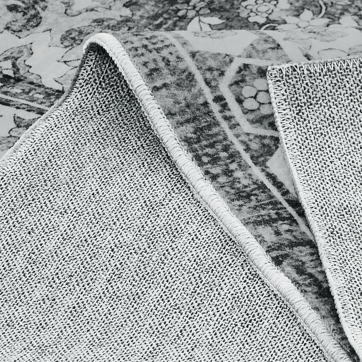 VEVOR CARPET 2439X3048 MM SHORT PILE WASHABLE NON-SLIP GREY