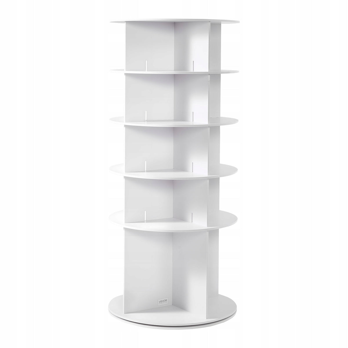 VEVOR 360 ROTATING 5-TIER SHOE RACK FOR 20 PAIRS WHITE STURDY