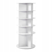 VEVOR 360 ROTATING 5-TIER SHOE RACK FOR 20 PAIRS WHITE STURDY