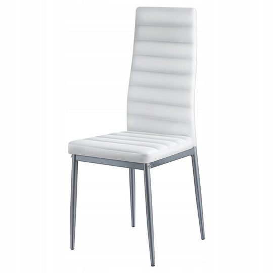 VEVOR MODERN DINING CHAIRS SET OF 6 UPHOLSTERED WHITE STURDY