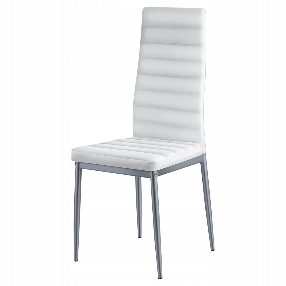 VEVOR MODERN DINING CHAIRS SET OF 6 UPHOLSTERED WHITE STURDY