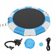 VEVOR INFLATABLE WATER TRAMPOLINE 15FT WATERPROOF DURABLE WITH PUMP AND LADDER