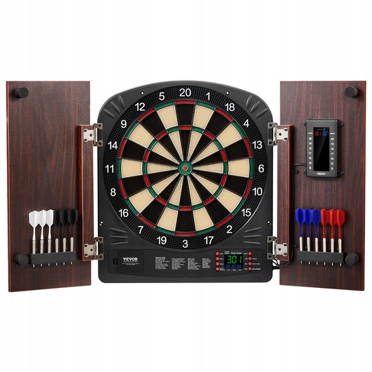VEVOR 34 3CM PREMIUM DART BOARD SET ELECTRONIC SCORER CABINET
