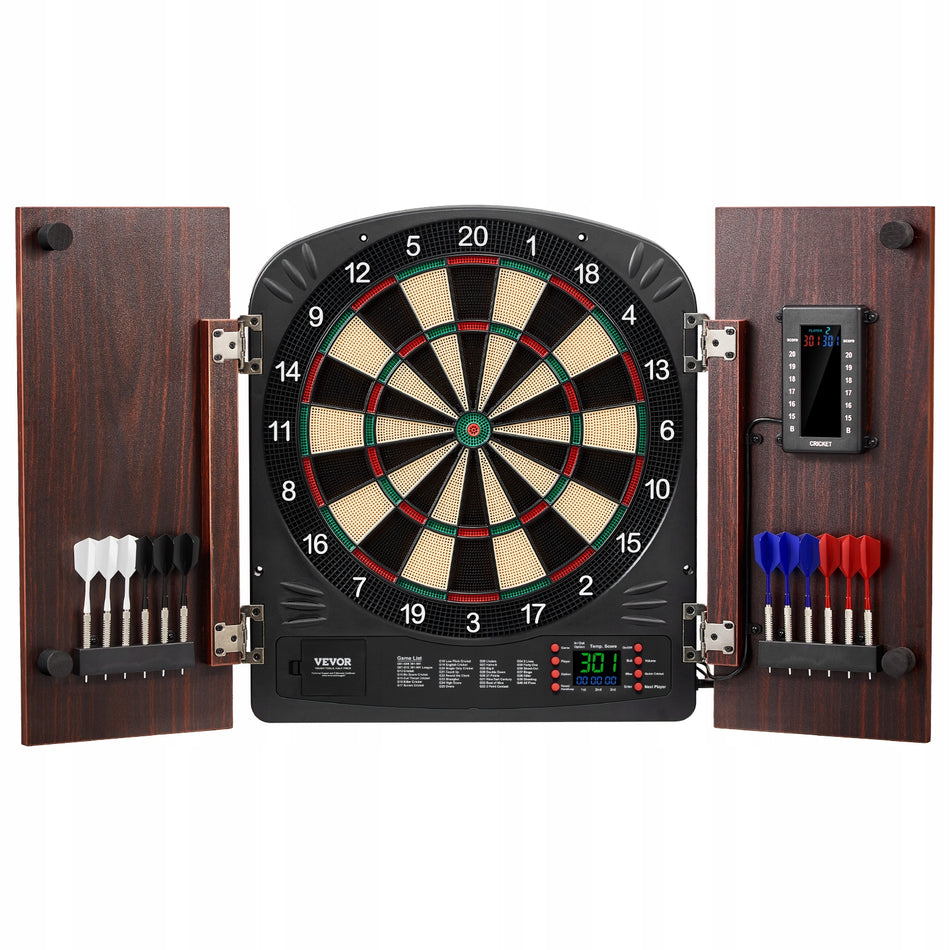 VEVOR 34 3CM PREMIUM DART BOARD SET ELECTRONIC SCORER CABINET